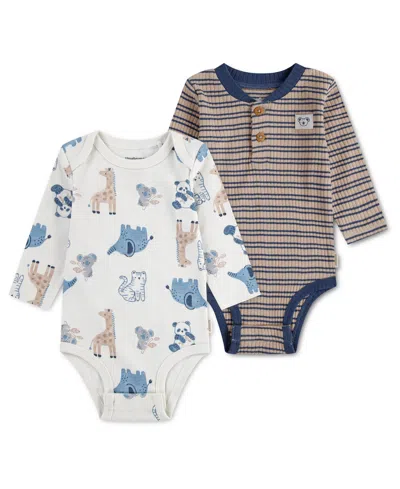 Huggies Baby Boys' Babywear Long-sleeve Bodysuits, 2-pack In Multi
