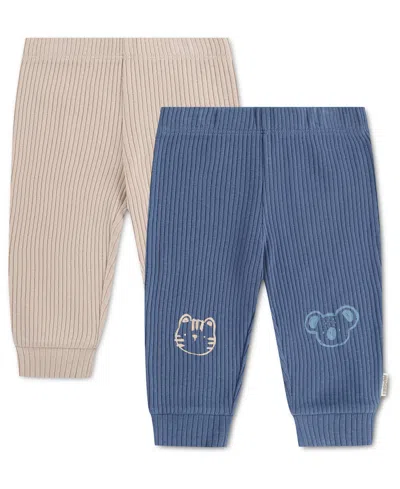 Huggies Baby Boys' Babywear Ribbed Jogger Pants, 2-pack In Multi