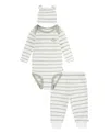 Huggies Baby Boys Cotton Waffle Bodysuit, Pants & Hat, 3 Piece Set In  Snow White
