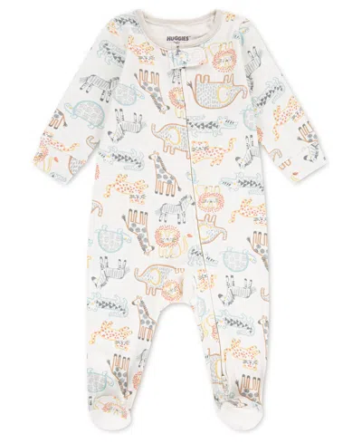 Huggies Baby Boys' Crewneck Footed Coverall In Multi