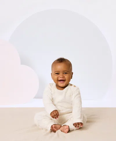 Huggies Baby Boys Floral Printed Top And Pants, 2-piece Set In White