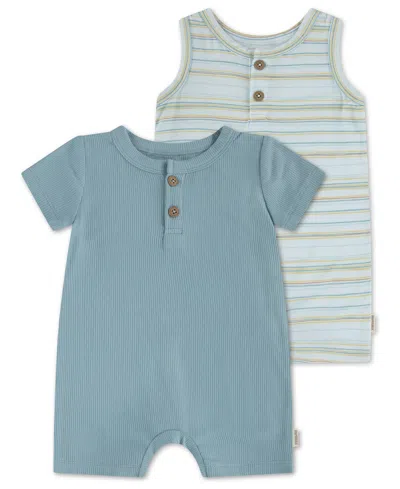 Huggies Baby Boys' Henley Neck Romper, 2-pack In Multi
