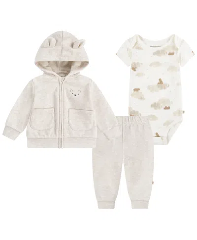 Huggies Baby Boys Jacket, Bodysuit And Pants, 3-piece Set In White