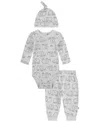 Huggies Baby Boys Long Sleeve Bodysuit, Pants And Hat 3-piece Set In  Cloud Grey Heather