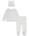 Huggies Baby Boys Long Sleeve Top, Pants And Hat 3-piece Set In  Snow White