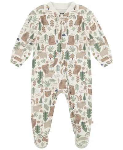 Huggies Baby Boys Printed Coverall In  Oatmeal Heather