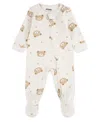 Huggies Baby Boys Printed Footed Coverall In White
