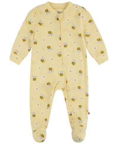 Huggies Baby Boys Printed Footed Coverall In Yellow