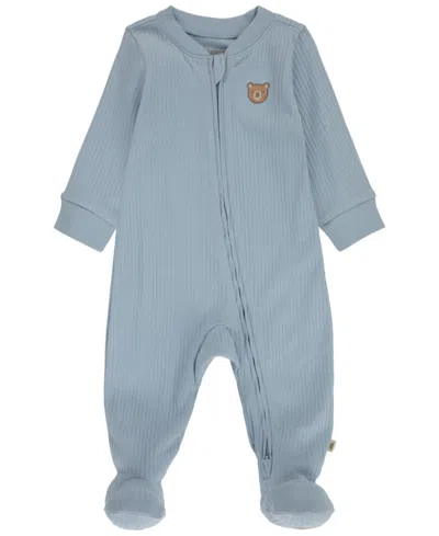 Huggies Baby Boys Rib Coverall In  Blue Fog