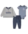 Huggies Baby Boys Short Sleeve Bodysuit, Crew And Pants 3-piece Set In  Classic Indigo
