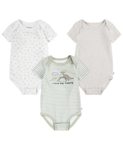 Huggies Baby Boys Short Sleeve Bodysuits 3-pack In  Desert Sage