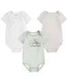 Huggies Baby Boys Short Sleeve Bodysuits 3-pack In  Desert Sage