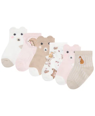 Huggies Baby "forest Friends" Socks 6-pack In  Snow White