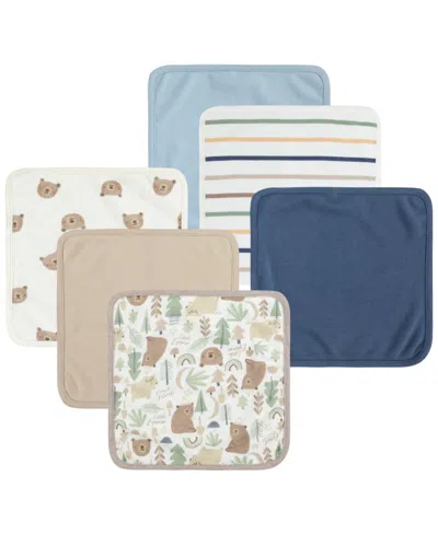Huggies Baby "forest Friends" Washcloths 6-pack In  Oatmeal Heather