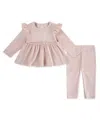 Huggies Baby Girl Long Sleeve Top And Leggings, 2-piece Set In Multi