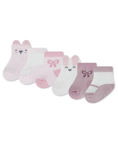 Huggies Baby Girls' 1m-4t Babywear Quarter Socks, 6-pack In Multi
