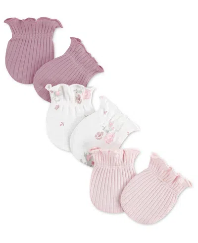 Huggies Baby Girls' Babywear Mittens, 3-pack In Multi