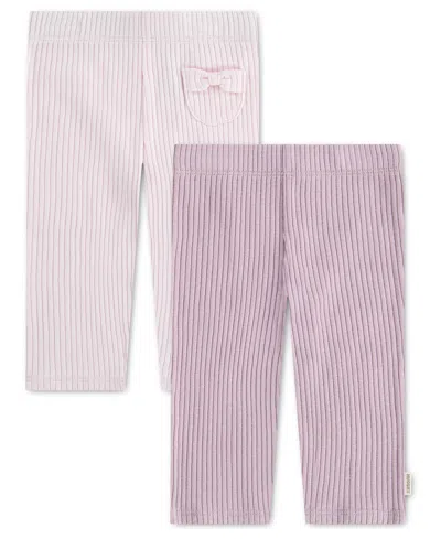 Huggies Baby Girls' Babywear Rib-knit Pants, 2-pack In Multi