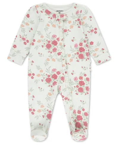 Huggies Baby Girls' Crewneck Footed Coverall In White