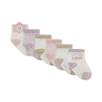 Huggies Baby Girls Multi-pack 6 Pair Quarter Ankle Socks
