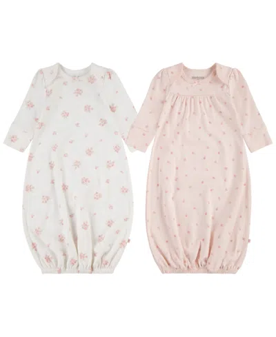 Huggies Baby Girls Sleeper Gowns 2-pack In  Crystal Pink