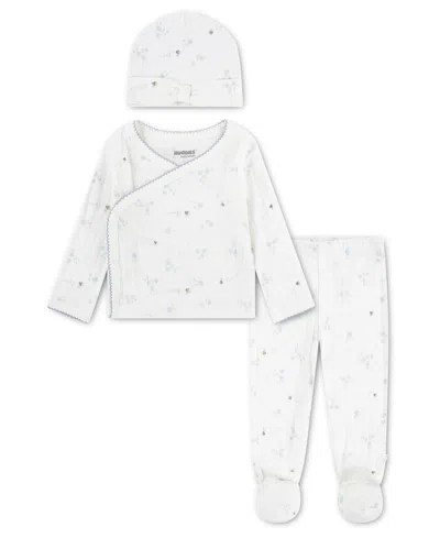 Huggies Baby Girls' Top, Footed Pants, And Hat, 3-piece Set In Multi