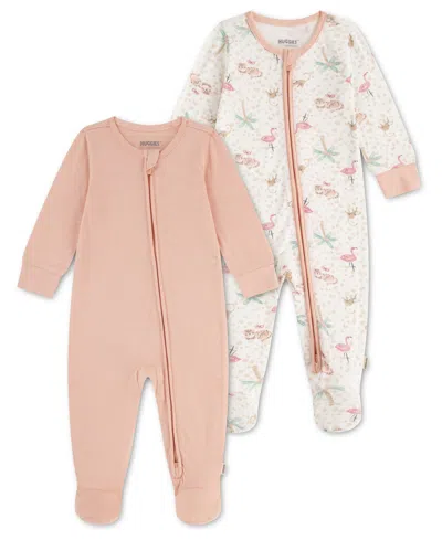 Huggies Baby Girls' Viscose Coverall, 2-pack In Multi