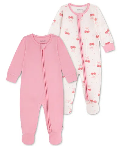 Huggies Baby Girls' Viscose Coverall, 2-pack In Pink
