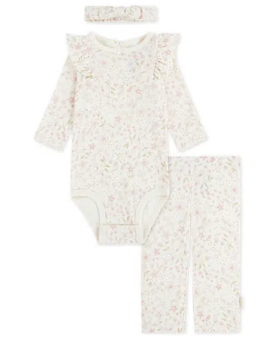 Huggies Babywear Baby Girls Bodysuit, Pants And Hairband, 3-piece Set In Multi