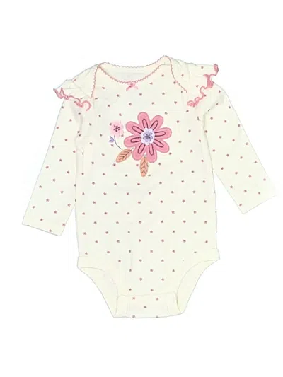 Pre-owned Huggies Babies' Long Sleeve Onesie In Ivory