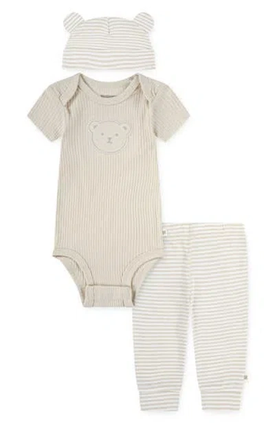 Huggies Babies'  Organic Cotton Bodysuit, Leggings & Bear Hat Set In White