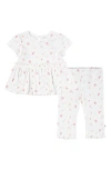 Huggies Ribbed Babydoll Top & Leggings Set In Multi