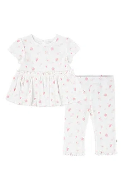 Huggies Ribbed Babydoll Top & Leggings Set In Multi