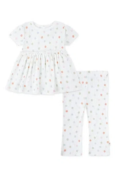 Huggies Ribbed Babydoll Top & Leggings Set In Multi