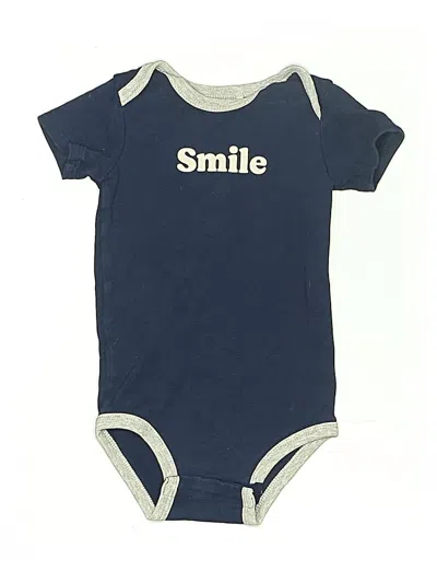 Pre-owned Huggies Babies' Short Sleeve Onesie In Blue
