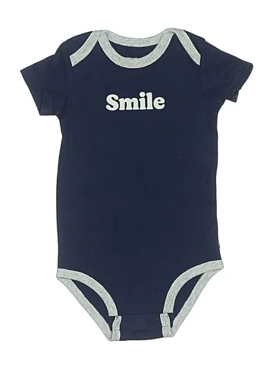 Pre-owned Huggies Babies' Short Sleeve Onesie In Blue