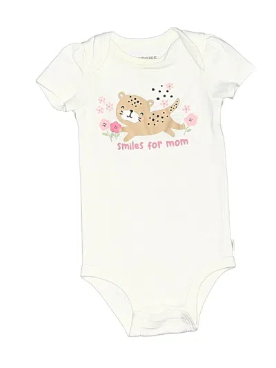 Pre-owned Huggies Babies' Short Sleeve Onesie In Ivory