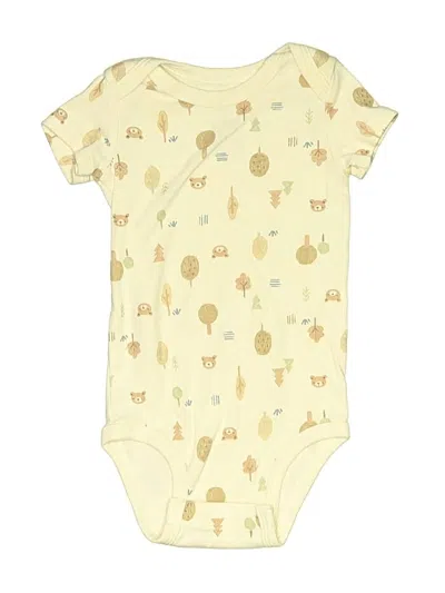 Pre-owned Huggies Babies' Short Sleeve Onesie In Yellow