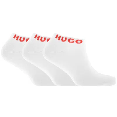 Hugo 3 Pack Trainer Socks White