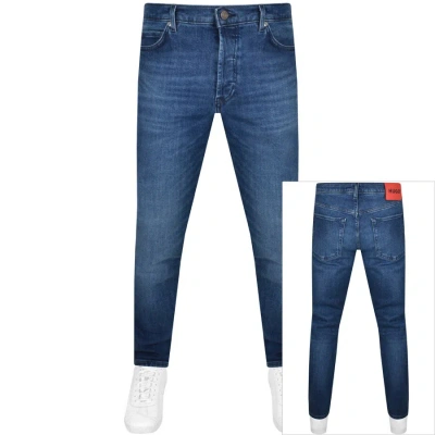 Hugo 634 Tapered Fit Mid Wash Jeans Blue