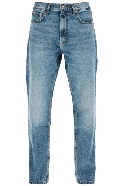 Hugo Boss Blue Five-pocket Jeans In 442-turquoise/aqua
