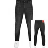 HUGO HUGO 708 SLIM FIT MID WASH JEANS BLACK