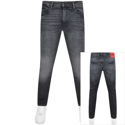 Hugo 734 Extra Slim Jeans Charcoal Grey In Black