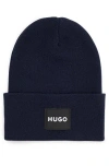 Hugo Boss 로고 라벨 코튼 비니 In Blue