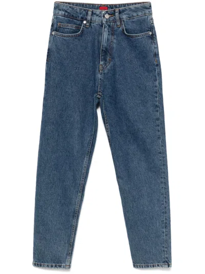 Hugo Boss 938 Mom Jeans In 蓝色