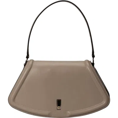 Hugo Boss Hugo Ariell Leather Shoulder Bag In Medium Brown