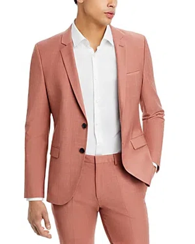 Hugo Arti Melange Solid Extra Slim Fit Suit Jacket In Dark Red