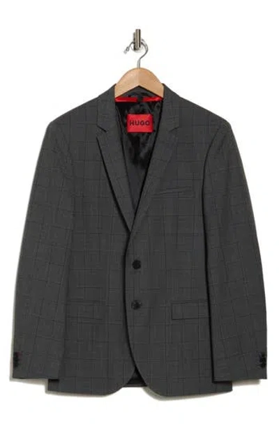 Hugo Arti Stretch Wool Blend Sport Coat In Dark Grey