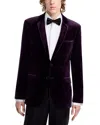 Hugo Boss Arti Velvet Extra Slim Fit Blazer In Open Purple