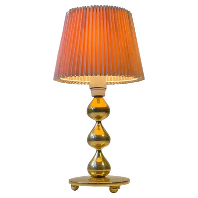 Pre-owned Hugo Asmussen 24 Carat Gold Plated Teardrop Table Lamp By , Denmark, 1970s